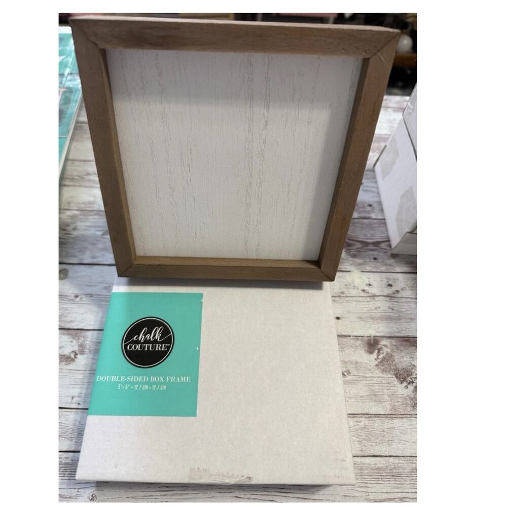 NEW Chalk Couture 5 X 5 Double Sided Box Frame